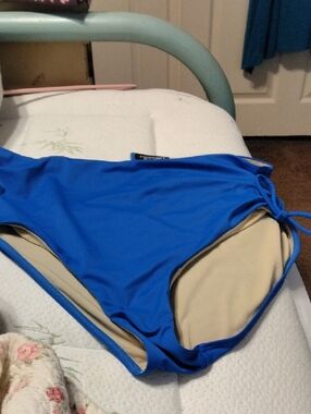 Adjustable Tie Side Blue Bikini Bottom NWOT